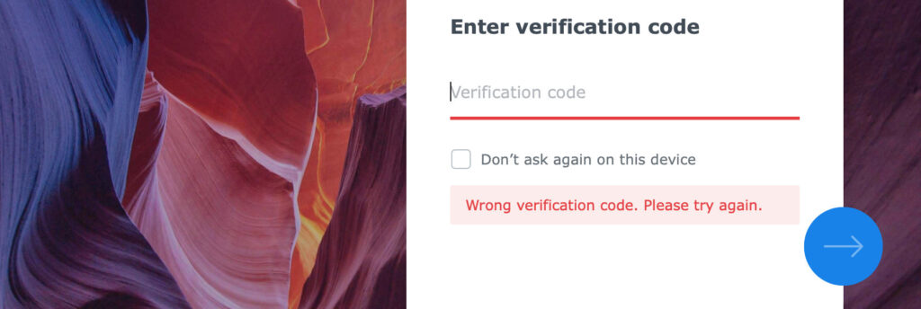 synology, failed login with 2-factor authentication, dsm 7