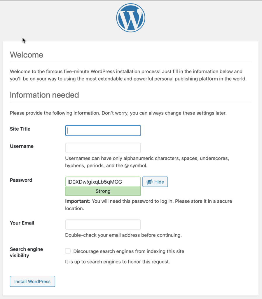 synology, wordpress, installer, 5 minutes, dsm6