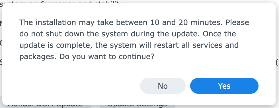 control panel, dsm update, dsm 7