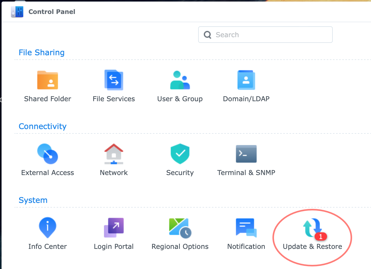 understanding synology nas updates, control panel, update & restore, dsm7