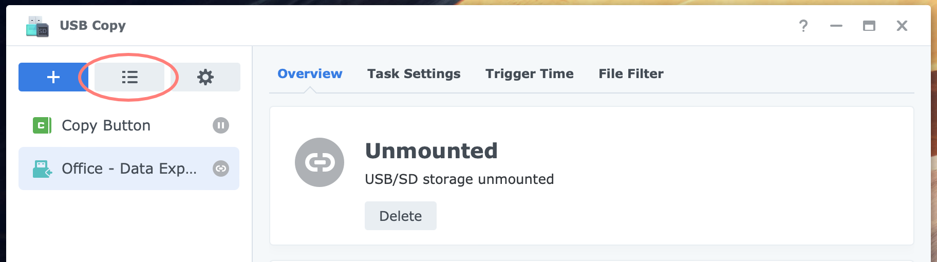 synology, usb copy, log, dsm7