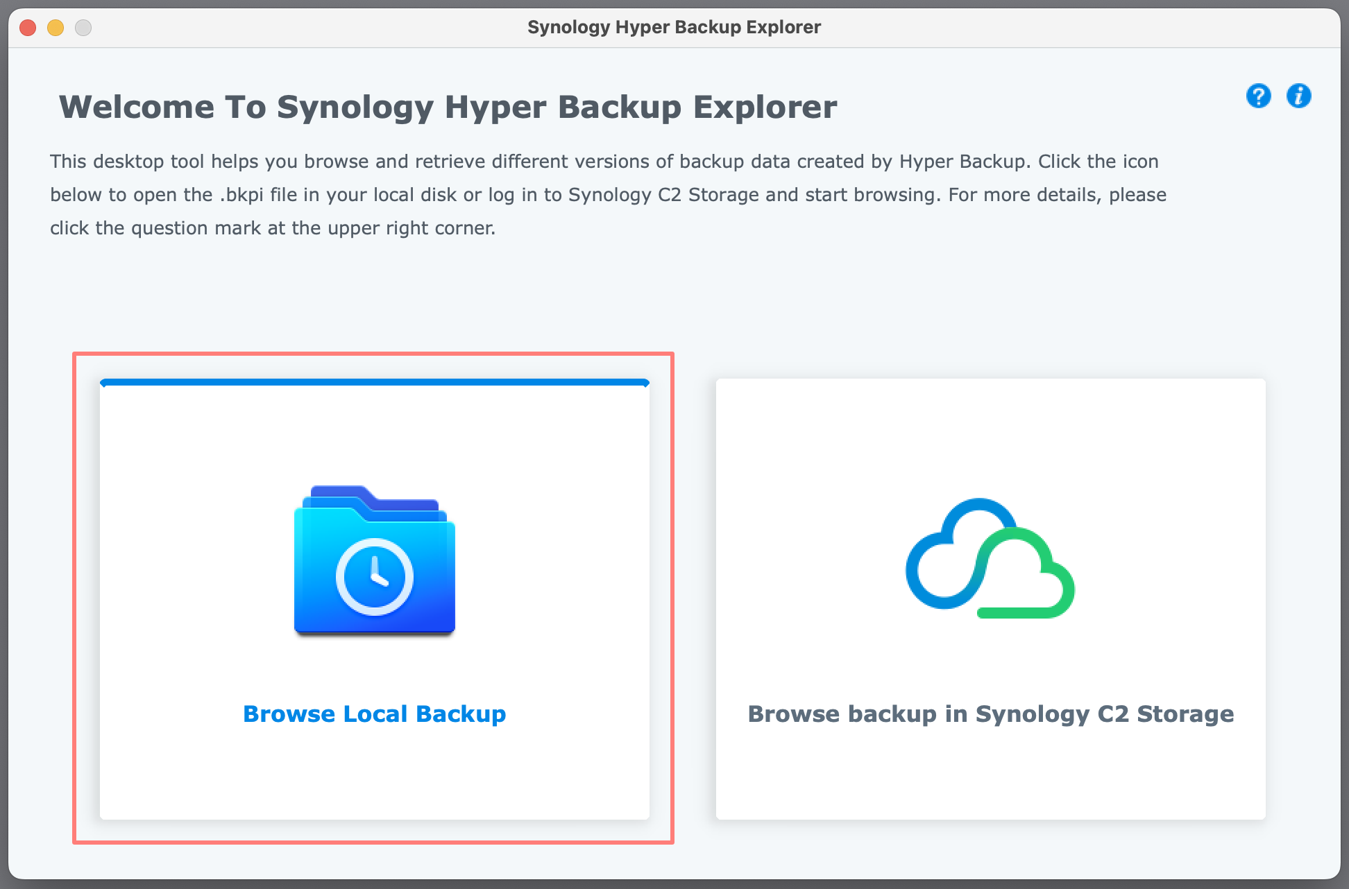 synology hyper backup explorer, macOS