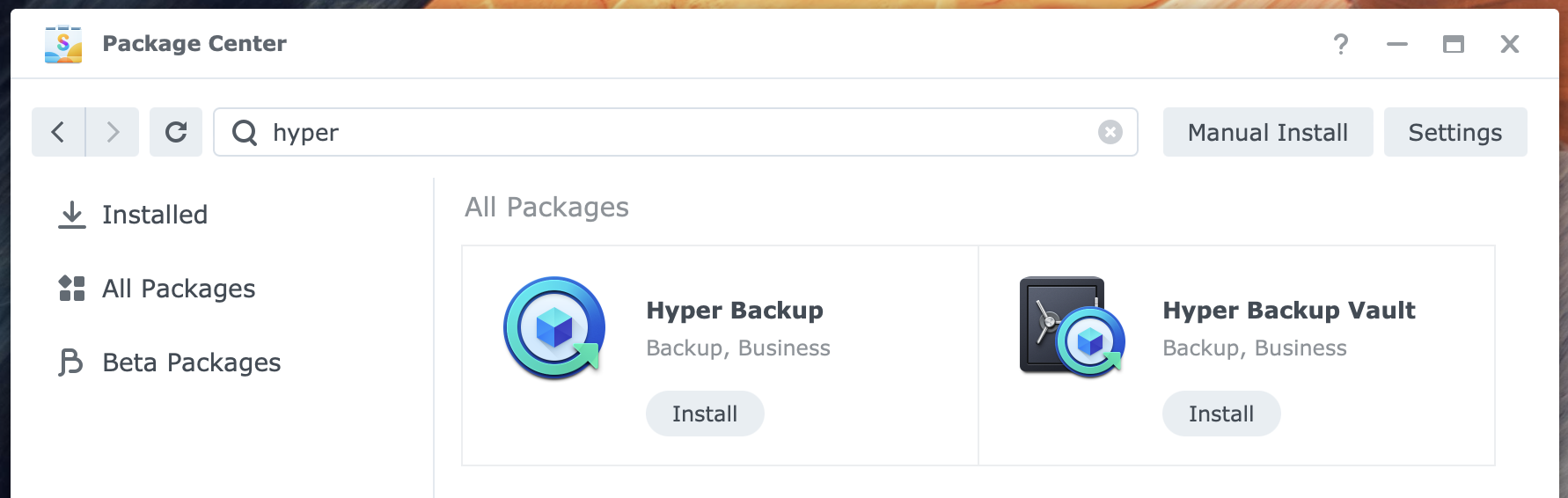 synology, package center, hyper backup and vault, dsm7, understanding hyper backup