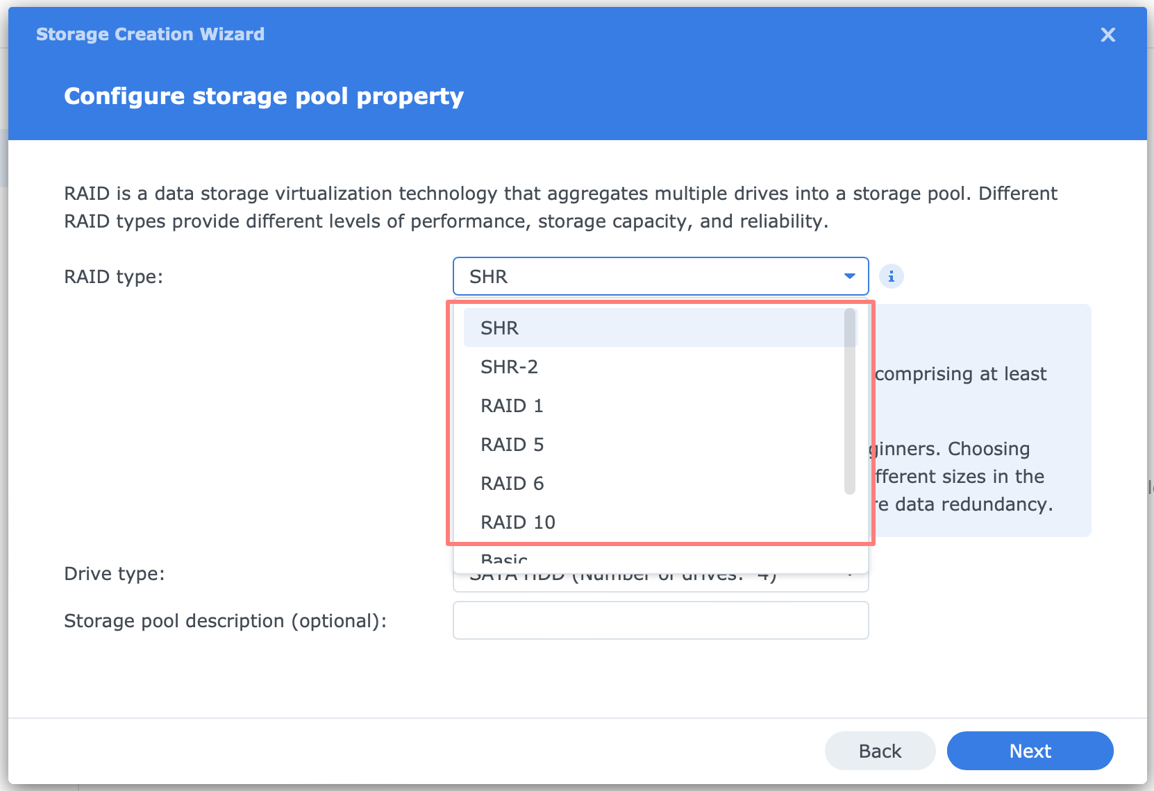 synology, storage manager, storage creation wizard, dsm7, raid types in synology nas