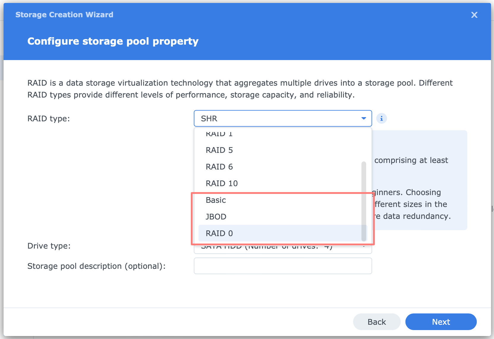 synology, storage manager, storage creation wizard, dsm7